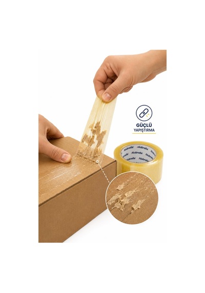 Ultra Premium Koli Bandı, 45 Mm X 100 Mt, Şeffaf Hotmelt 40 Micron 1