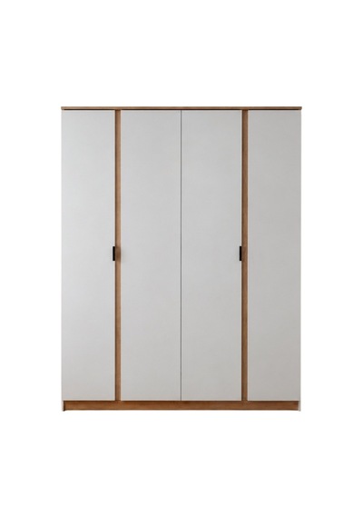 Rudu Asel 4 Kapaklı 120x182x44 Cm Giyisi, Eşya Dolap/gardırop Beyaz Rudu Asel 4 Kapaklı 120x182x44 Cm Giyisi, Eşya Dolap/gardırop Beyaz