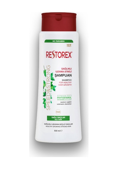 Restorex Speed Strong Yağlı Saçlar İçin Bakım Şampuanı 500 ml - Sarmaşık Özlü Uzama