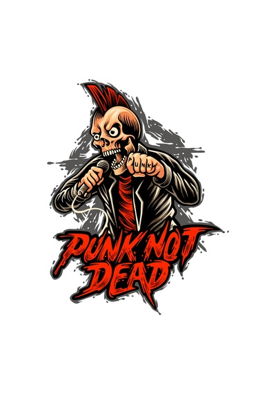 Paybuy Kadın Punk Müzik Kültürü Baskılı Kısa Kollu Tişört Devrim Ruhu İs Beyaz