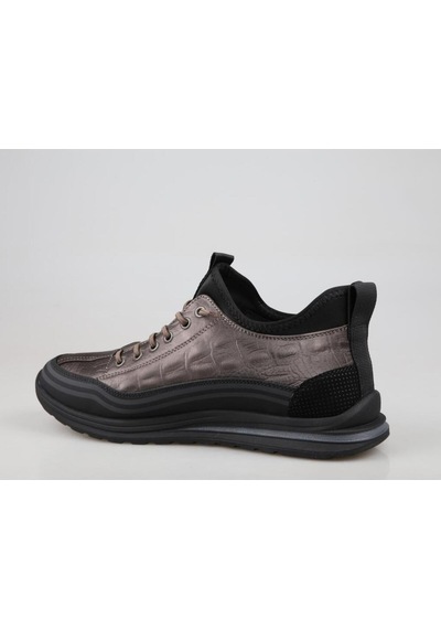 24k548 Siyah Erkek Sneakers Kahve Kahverengi
