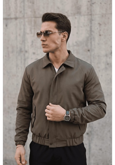 Oksit Muxi Slim Fit Fermuarlı Ve Çıtçıt Korumalı Astarlı Suya Dayanıklı Erkek Mevsimlik Bomber Ceket Haki Oksit Muxi Slim Fit Fermuarlı Ve Çıtçıt Korumalı Astarlı Suya Dayanıklı Erkek Mevsimlik Bomber Ceket Haki