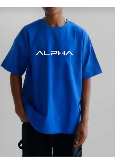Kozia Outdoors Malkoçbey Alpha Baskılı Oversize Basic T-shirt Saks Mavi Kozia Outdoors Malkoçbey Alpha Baskılı Oversize Basic T-shirt Saks Mavi