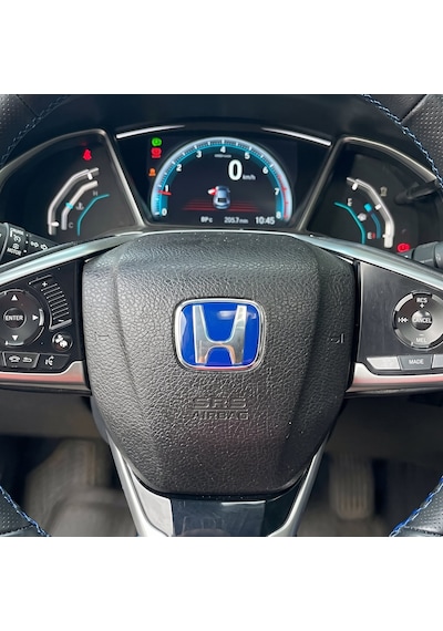 Honda Civic Fc5 2016-2021 Ön Ve Arka Panjur Direksiyon Logosu Mavi İthal Ürün 3 Parça