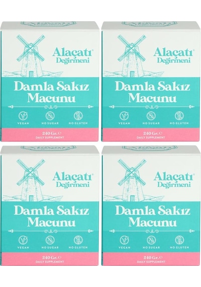 Alaçatı Değirmeni Damla Sakız Macunu 4 X 240 G 4'lü Set