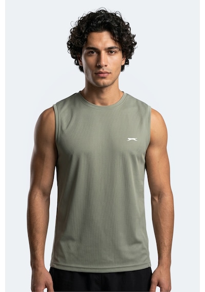Slazenger Hazzar I Erkek Kolsuz Haki Tişört