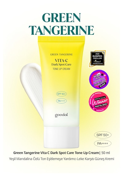 Ton Eşitleyici Leke Karşıtı Güneş Kremi Goodal Green Tangerine Vita C Dark Spot Tone Up Cream Spf50+