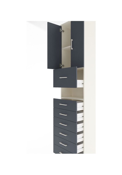 Arges Dolap 3 Raflı 6 Çekmeceli 2 Kapaklı 60x30x243 Aytaşı-antrasit Aytası Arges Dolap 3 Raflı 6 Çekmeceli 2 Kapaklı 60x30x243 Aytaşı-antrasit Aytası
