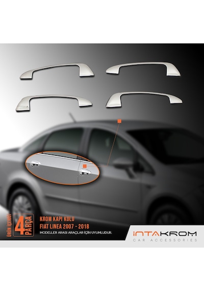 intakrom Fiat Linea Krom Kapı Kolu Dış 4 Kapı 2007 ve Sonrası