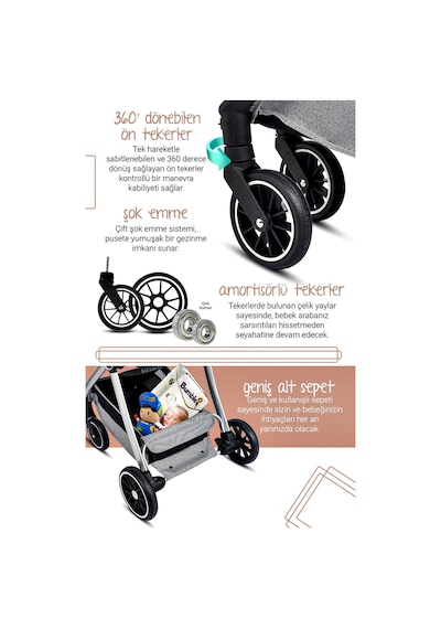 Baby Home 7 In 1 Yeni Doğan Full Set 990 Travel Sistem Bebek Arabası ve 330 Ev Tipi Ana Kucağı