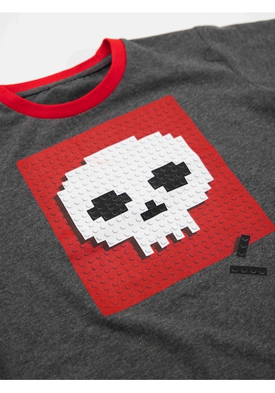 Denokids Skull Erkek Çocuk T-shirt Kapri Şort Takım