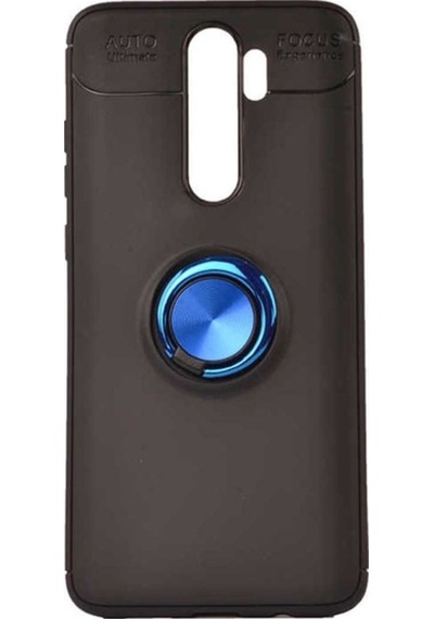 Xiaomi Redmi Note 8 Pro Kılıf Zore Ravel Silikon Kapak Siyah-Mavi