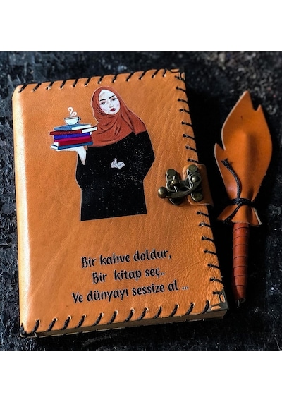 Bir Kitap Seç ve Dünyayı Sessize Al Deri Defter