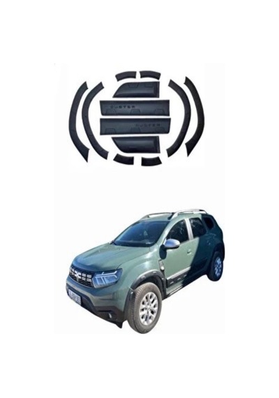 2018+ Dacia Duster 12 Parça Damalı Kaplama Koruma Kabartma Dodik