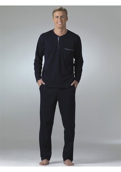 Pierre Cardin Bay Penye Pijama Takım Uzun Kol 5454