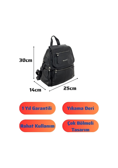 Louisiana Polo Bolsas Kadın Sırt Çanta Siyah 1040 Siyah