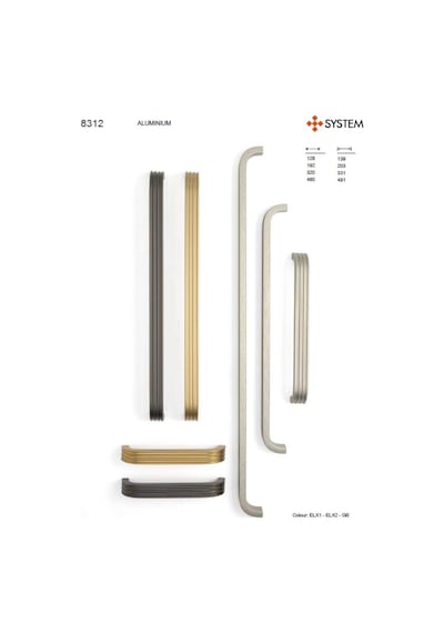 System Mobilya Kulbu Fırçalı Füme Renk 192mm Kulp Sy8312 0192 Elx1 Çok Renkli