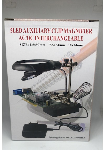 Büyüteçli 3. El Kart Tutuculu Havya Standı Zd 126-3 (Mg 16129C)