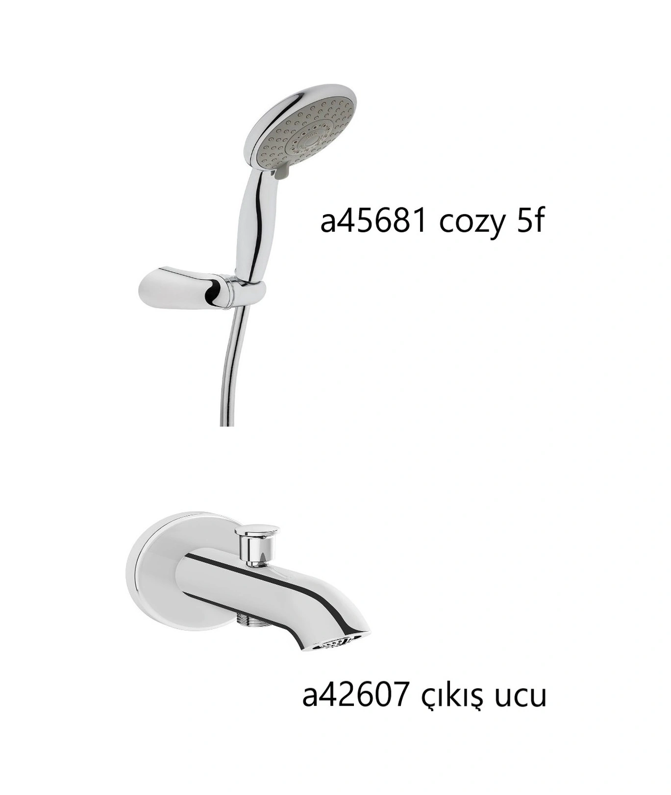 Artema Fold S Ankastre Banyo Bataryası Seti 6 Parça A49248-b (Cozy 5f El Duşlu)