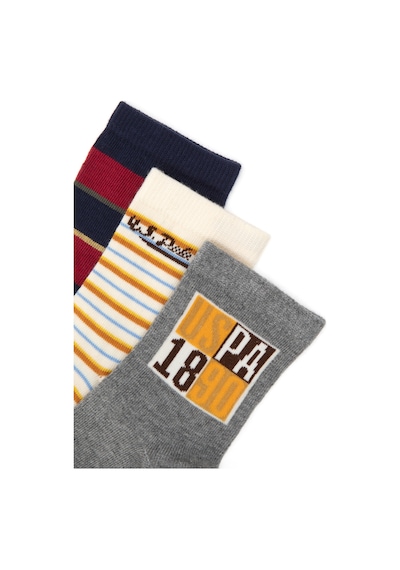 U.s. Polo Assn. Erkek Çocuk Gri Melanj Çorap Soket 50318047-vr086 Grı Melanj