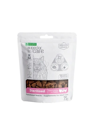 Nature S Protection Superior Care Ördekli, Hindili & Tavuklu Kısırlaştırılmış Kedi Ödülü 75g