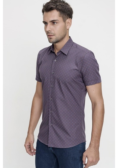 Efor G 1474 Slim Fit Füme Spor Gömlek Füme