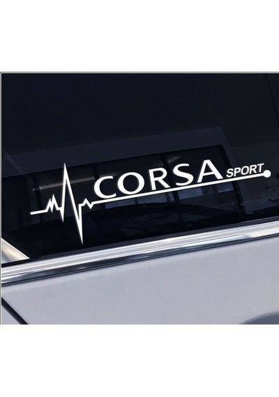 Opel Corsa Nabız Kalp Atışı Ritim Sticker 2 Adet Beyaz 18 6 Cm