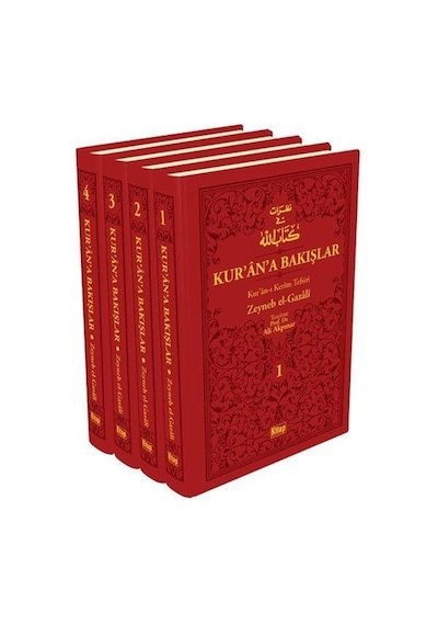 Kur'an'a Bakışlar Kur'an-ı Kerim Tefsiri Kırmızı Set - 4 Kitap Takım - Zeyneb Gazali - Kitap Dünyası