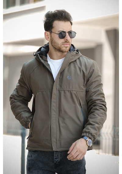 Oksit Jestad Su İtici Kapüşonlu Slim Fit Erkek Mont 001