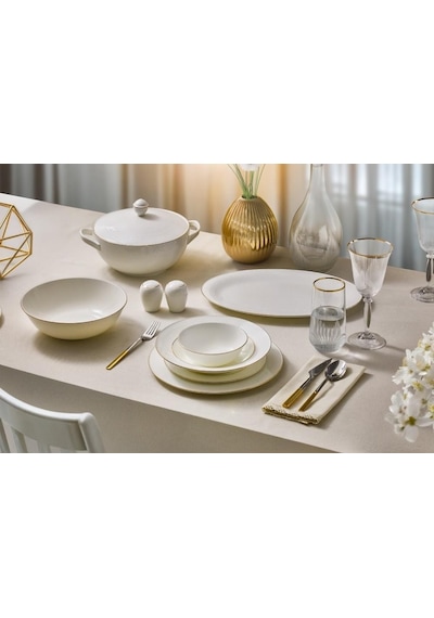 Aryıldız Ardini Bone China 60 Parça Yemek Takımı Altın