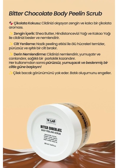 Bitter Chocolate Body Peeling Scrub 250 Ml
