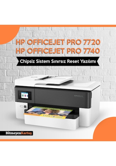 HP Officejet Pro 7720- 7740 Serisi Chipsiz Sistem Sınırsız Reset