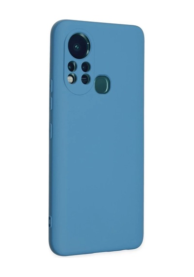İnfinix Hot 11s Uyumlu Kılıf Nano İçi Kadife Silikon - Mavi