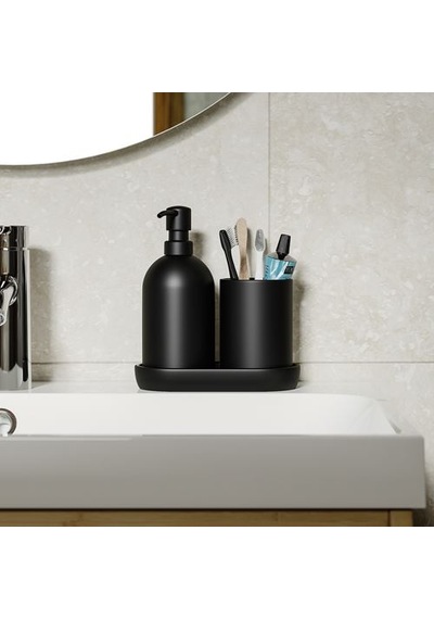 Ikea Gansjön Banyo Seti, Siyah, 3 Parça