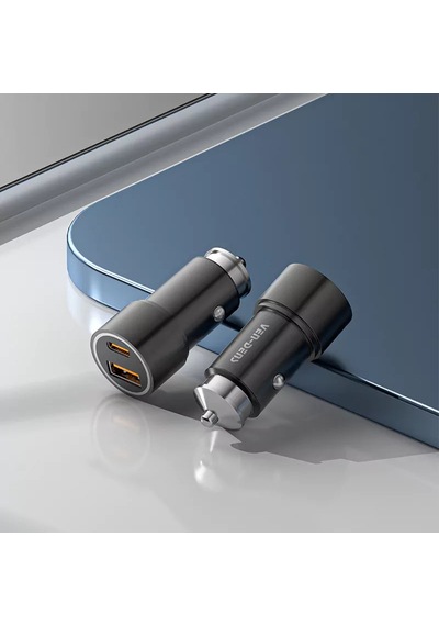 Ven-dens Vd-cc016 38w Dijital Premium Araç Şarj Cihazı Usb Ve Type-c