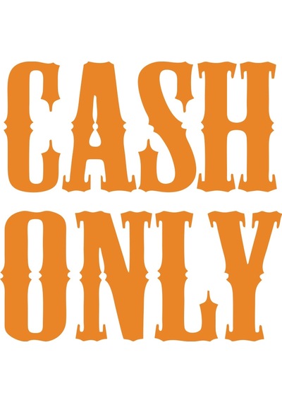 Cash Only Araba Sticker 17x17 Cm Turuncu