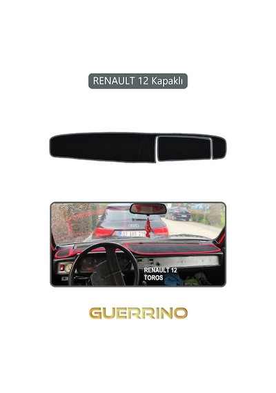 Renault 12 - Toros Kapaklı Torpido Koruma Halısı Gri Kenar