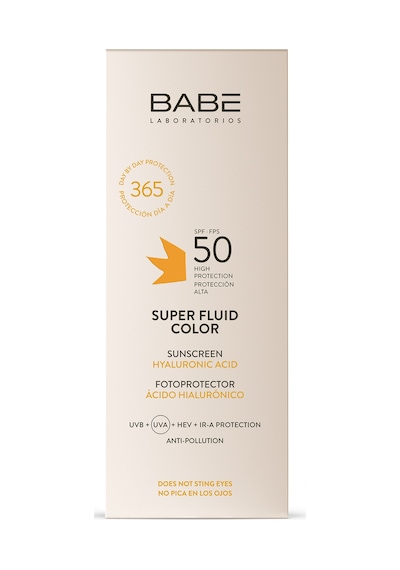 Babe Facial Sunscreen Super Fluid Color SPF50 50ml - Hyaluronik Asit İçeren Renkli Yüz Güneş Kremi