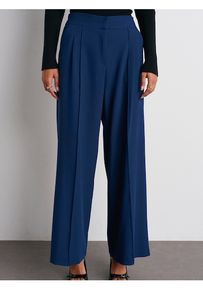 Dilvin 72192 Dikişli Geniş Paça Pantolon-indigo Indigo