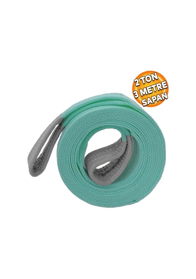 Lexroo Sapan Polyester Spanzet 2 Ton 3 Metre Turkuaz Sağlam Yük Kaldırma Taşıma İndirme Halat