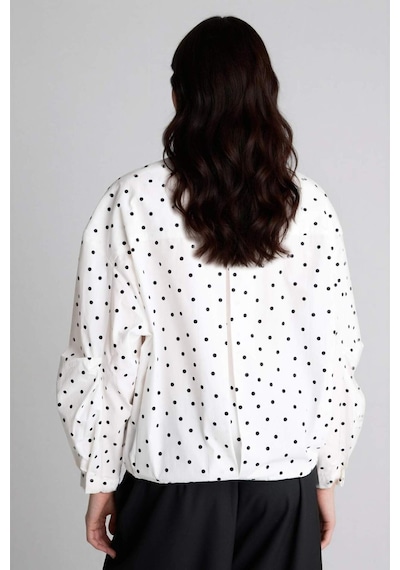 Defacto Regular Fıt Puantiye Poplin Uzun Kollu Tunik H0675ax26spwt32 Beyaz-wt32