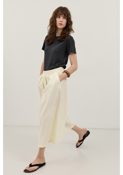 Antioch Pileli Culotte Pantolon Ekru