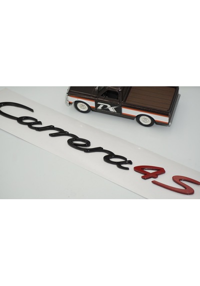 Dk Tuning Porsche Carrera 4s Bagaj Siyah Kırmızı Yazı Logo Amblem Bagaj Arma