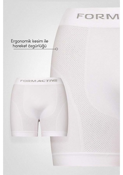 Uniquetrenders Erkek Dikişsiz/seamless Nefes Alabilen Boxer Beyaz