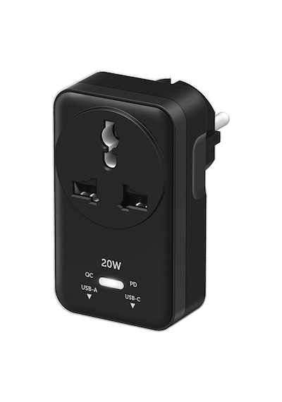 20w Pd Hızlı Şarjlı Akım Korumalı Kompakt Priz 2500w Usb-c & Usb-a 18w Qc Hızlı Şarj Kablosuz