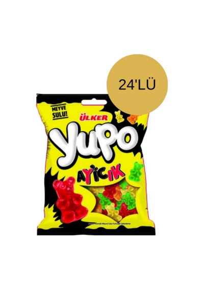 Ülker Yupo Jelibon Ayıcık Karışık Meyve Aromalı Yumuşak Şekerleme 80 Gr 24 Adet