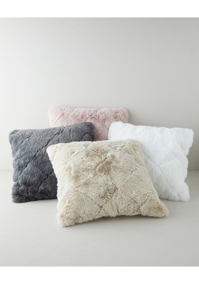 English Home Soft Touch Rabbit Pelüş Kırlent Kılıfı 45x45 Cm Pudra Pudra