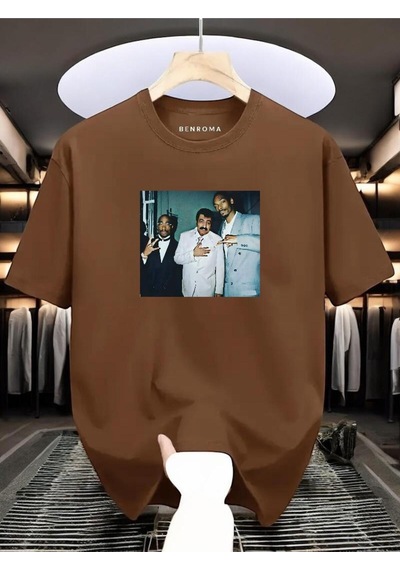 Müslüm Baskılı Oversize T-shirt Çok Renkli