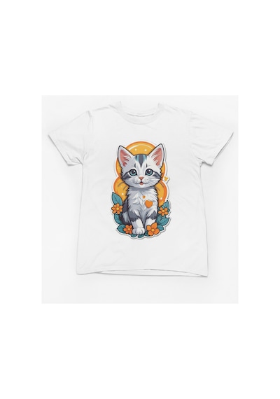 Magors Stıl-x Sevimli Kedi Baskılı Bisiklet Yaka %100 Pamuklu Kız Çocuk Tshırt Beyaz, Sarı,kırmızı,turuncu Beyaz Magors Stıl-x Sevimli Kedi Baskılı Bisiklet Yaka %100 Pamuklu Kız Çocuk Tshırt Beyaz, Sarı,kırmızı,turuncu Beyaz