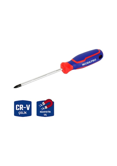 Workpro Wp221037 Pz2x100mm Cr-v Manyetik Profesyonel Yıldız Torn
